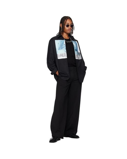 Jean Paul Gaultier Black 'The Oversized Water' Shirt for men