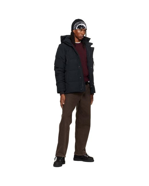 Canada Goose Black Wyndham Down Coat for men