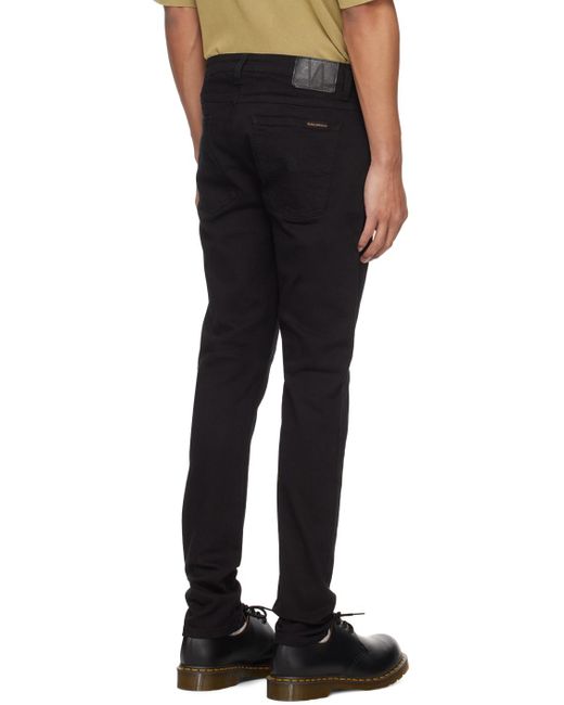 Jean skinny lin noir Nudie Jeans pour homme en coloris Black