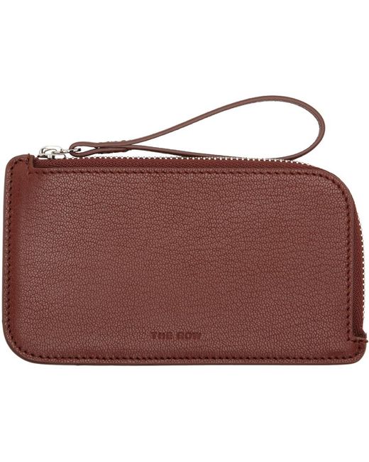 The Row Brown Tan Zipped Leather Wallet