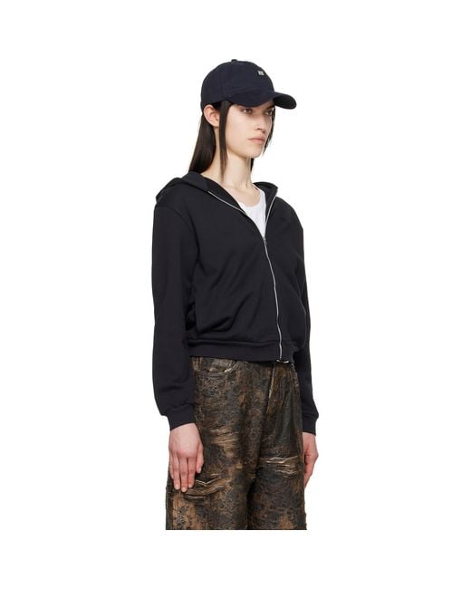 Acne Black Zipper Hoodie