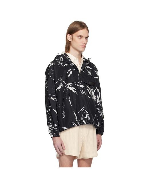 Wales Bonner Black Bloom Anorak for men