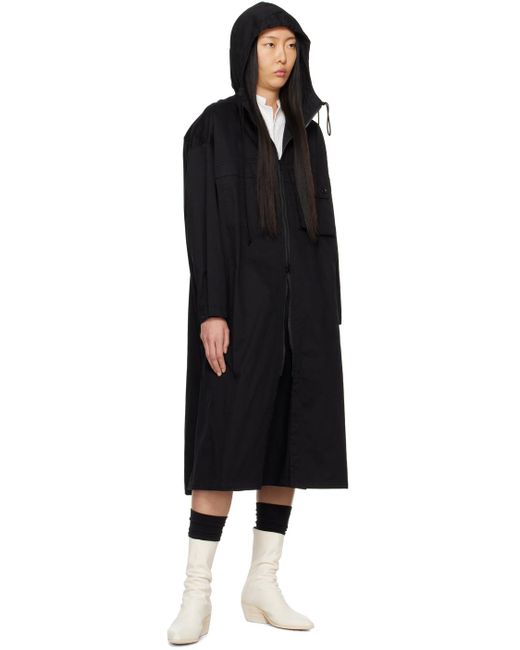 Manteau noir à capuche Y's Yohji Yamamoto en coloris Black