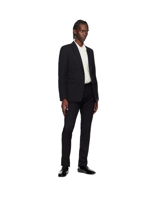 Dries Van Noten Black Single-Breasted Suit for men