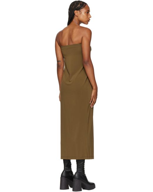 Rosetta Getty Black Ssense Exclusive Knotted Midi Dress