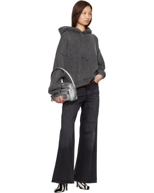 Acne Black Logo Patch Hoodie