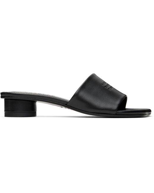 MM6 by Maison Martin Margiela ブラック Anatomic ヒールサンダル Black