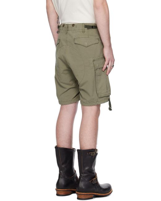 RRL Green Cargo Pocket Shorts for men