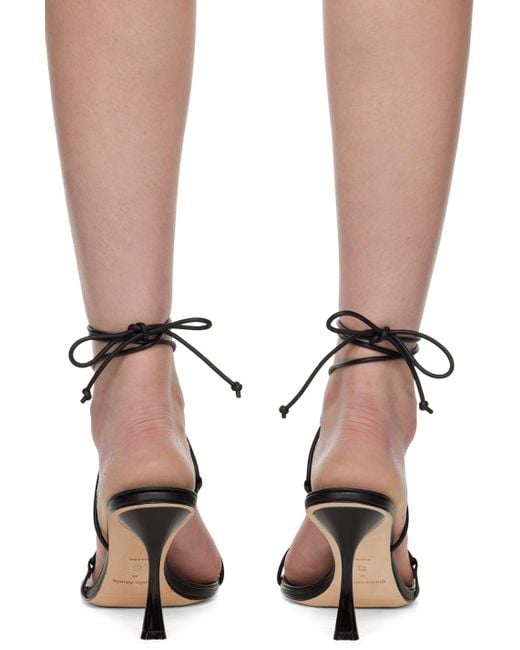 STUDIO AMELIA Brown Emily Wrap 90 Heeled Sandals