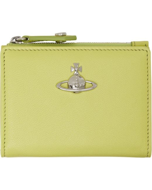 Vivienne Westwood Green Slim Flap Card Holder for men