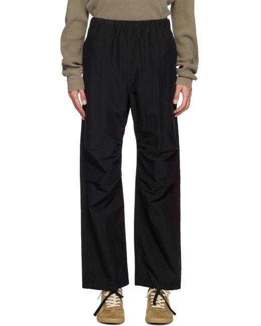 John Elliott Black Himalayan Parachute Trousers for men