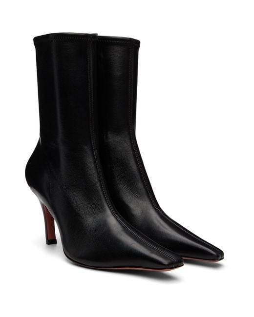 AMINA MUADDI Black Jamie Stretch 80 Boots