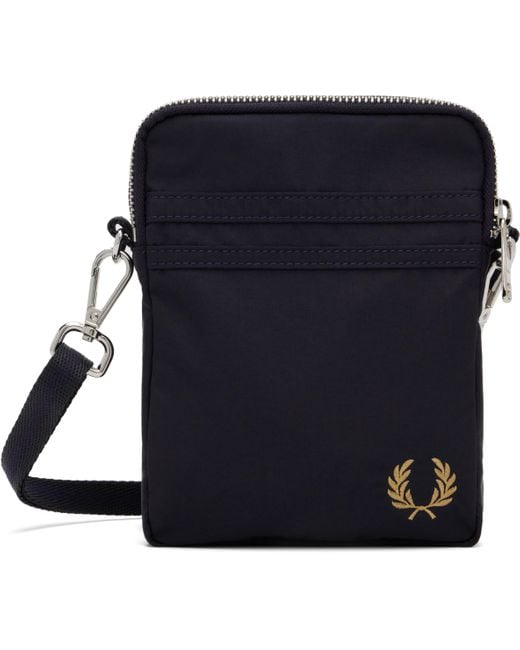 Fred Perry Black Brentham Nylon Side Bag for men