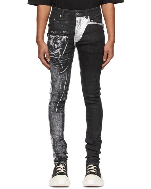 Rick Owens DRKSHDW Denim Collage Tyrone Jeans in Black for Men | Lyst UK