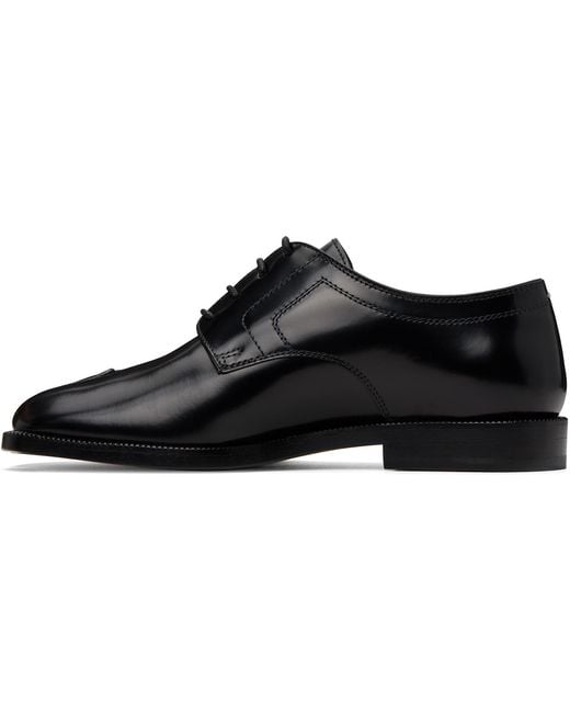 Maison Margiela Black Tabi Lace-Up Derbys