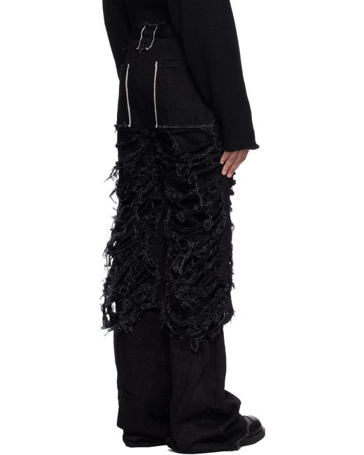 パンツ SWAMPGOD DESTROYED FISOLO SWAMPGOD Destroyed Fisolo Jeans in Black for Men | Lyst