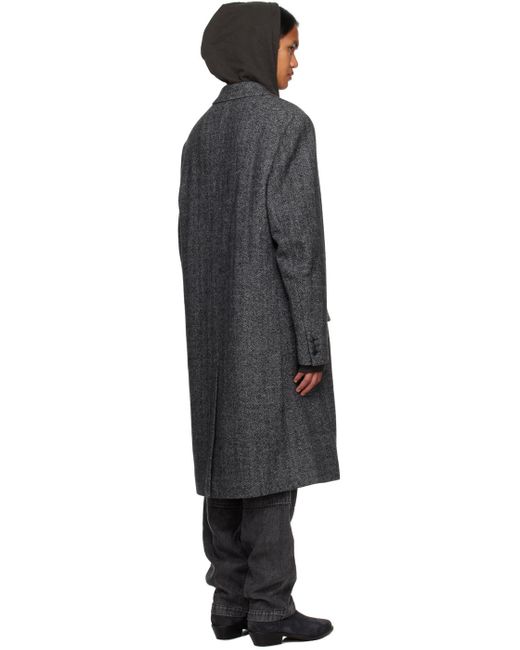 Isabel Marant Black Gray Johel Coat for men