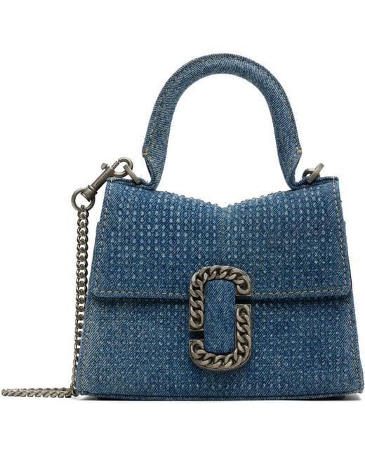 Marc Jacobs Blue 'the St. Marc Mini' Denim Top Handle Bag