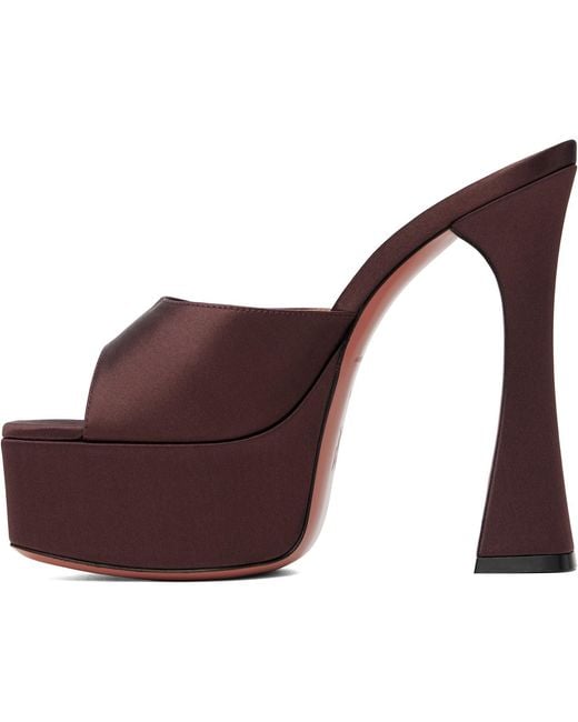 AMINA MUADDI Brown Dalida Slipper 140 Heeled Sandals