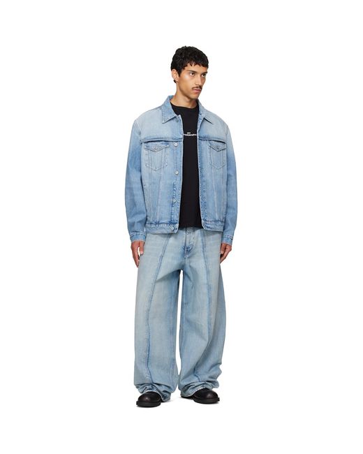 MM6 by Maison Margiela Blue Wide-Leg Jeans for men