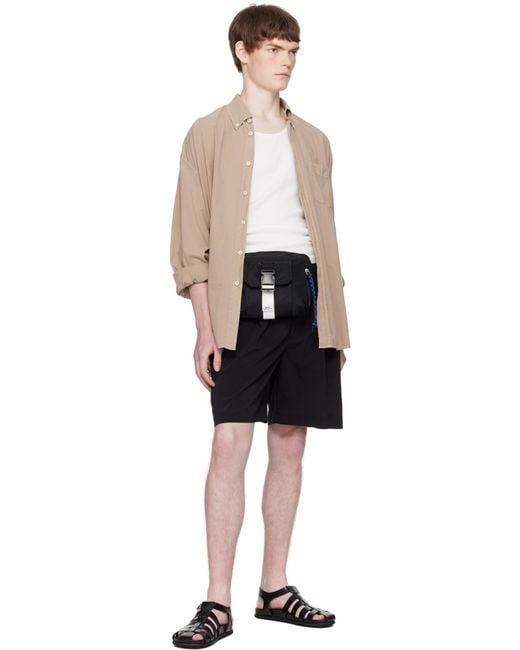 A.P.C. Black Trek Bum Bag for men