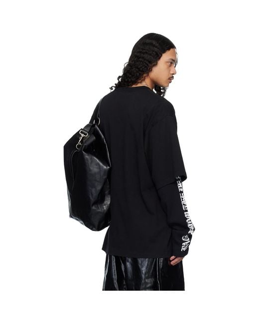 Lu'u Dan Black Double Deck T-Shirt for men