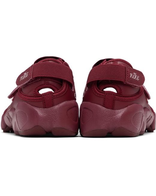Nike Red Burgundy Air Rift Leather Sneakers