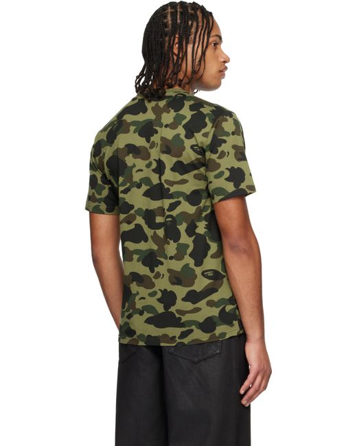 T-Shirt Vert À Motif Camouflage 1St Et À Logo À Pierres Du Rhin A Bathing Ape pour homme en coloris Green