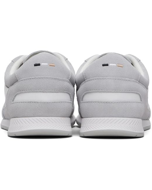 Boss Black Satin Low Sneakers for men