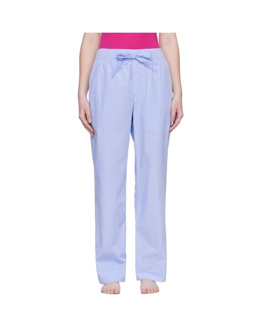 Tekla Blue Poplin Pyjama Pants