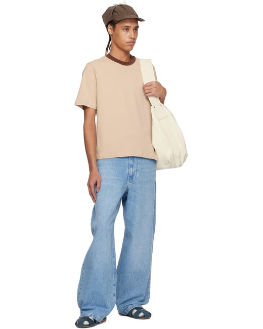 メンズ Camiel Fortgens ブラウン Normal 1/1 リブ Tシャツ Blue