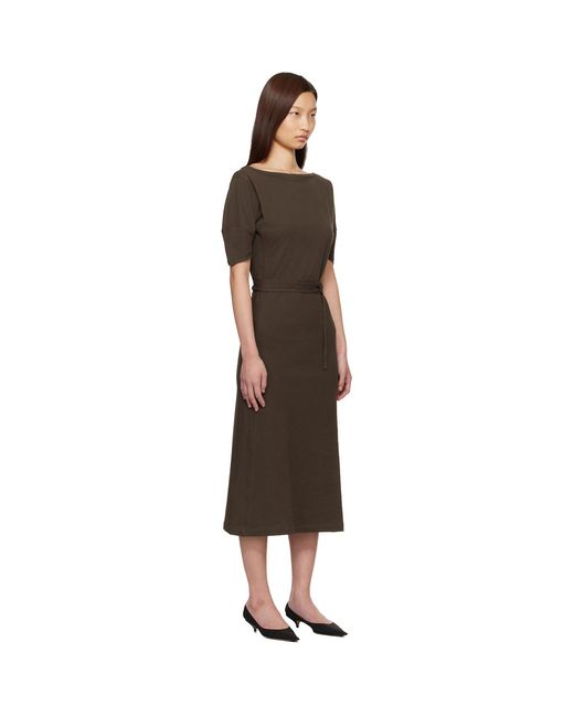 Lemaire Black Off Shoulder Midi Dress