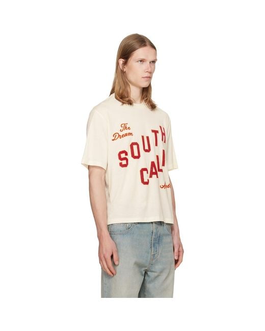 Amiri Red 'South Cali' Crop T-Shirt for men