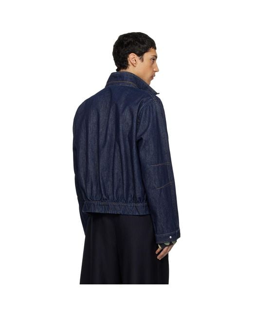Dries Van Noten Blue Varington Denim Jacket for men