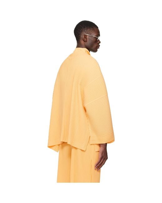 Homme Plissé Issey Miyake Orange Wear Or Wrap Jacket for men