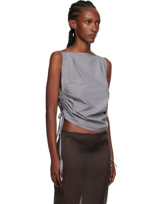 Baserange Pictorial Strap Top in Black | Lyst