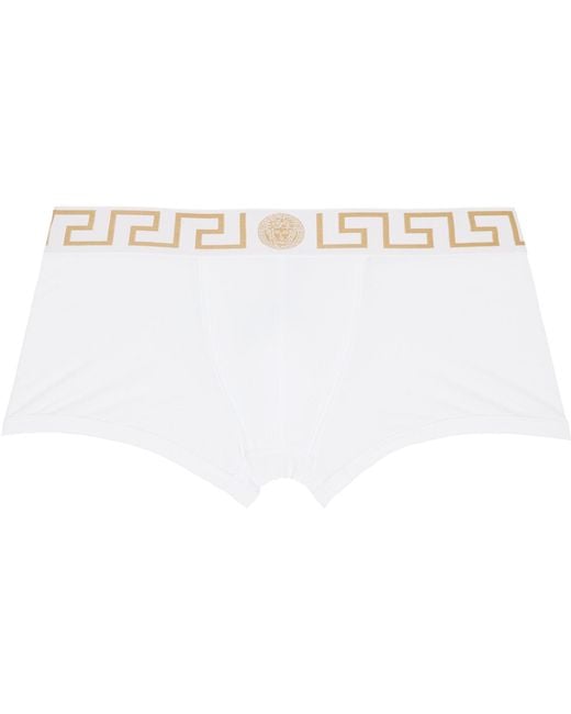 Versace Black Three-Pack Greca Border Boxer Briefs for men