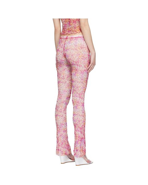 Priscavera Pink Nylon Lounge Pants