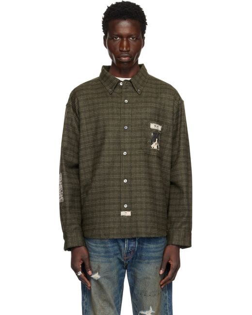 Enfants Riches Deprimes Black Flannel Shirt for men