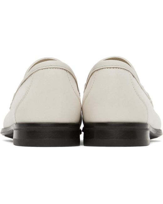 Ferragamo Black Off- Gancini Ornament Loafers for men