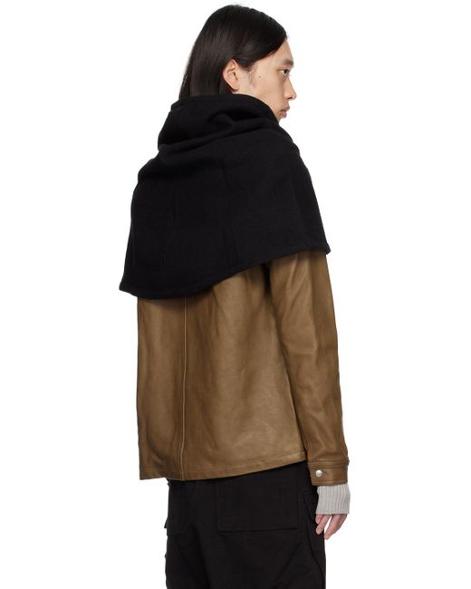 Rick Owens Porterville Cowl Scarf in Black for Men | Lyst
