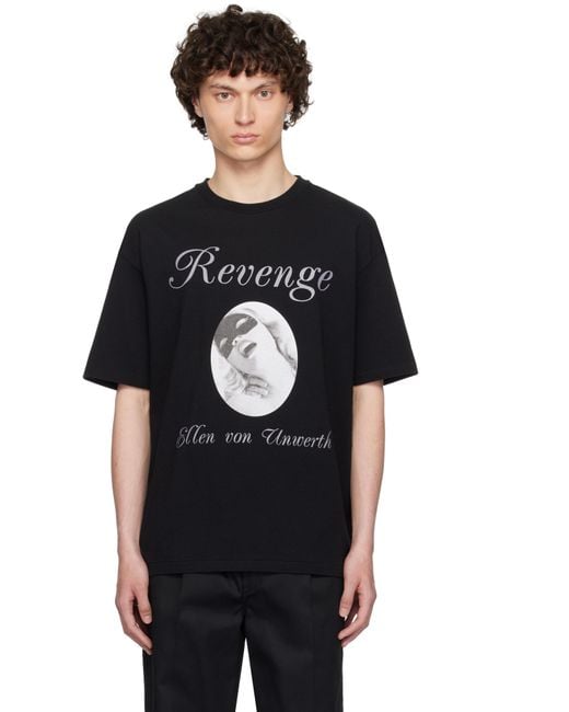 メンズ Wacko Maria ブラック 'Ellen Von Unwerth' Tシャツ Black