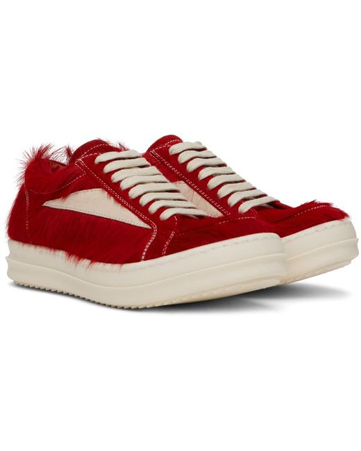 Rick Owens Vintage Sneaks Sneakers in Red | Lyst