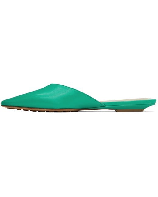 Bottega Veneta Multicolor Green Point Slippers