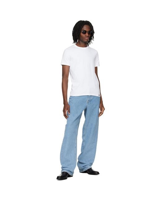 Tom Ford Black Cotton Crewneck T-Shirt for men