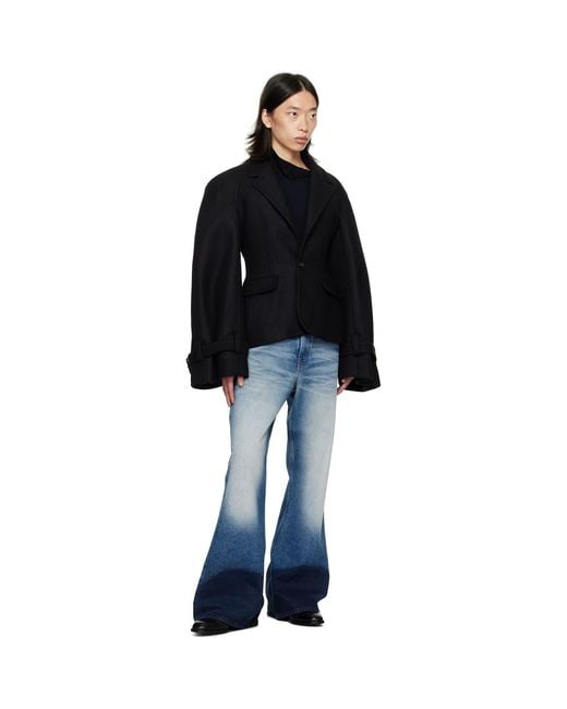 Egonlab Black Raglan Tailoring Blazer for men