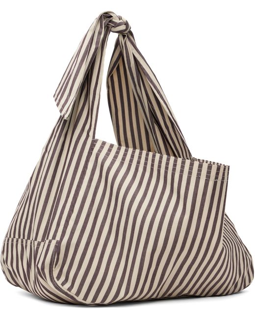 SC103 Metallic Taupe & Off- Cocoon Sac Tote for men