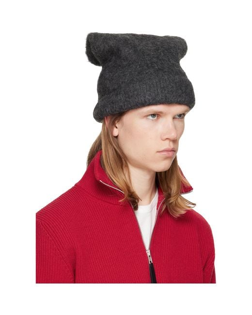 Maison Margiela Red Wool Beanie for men