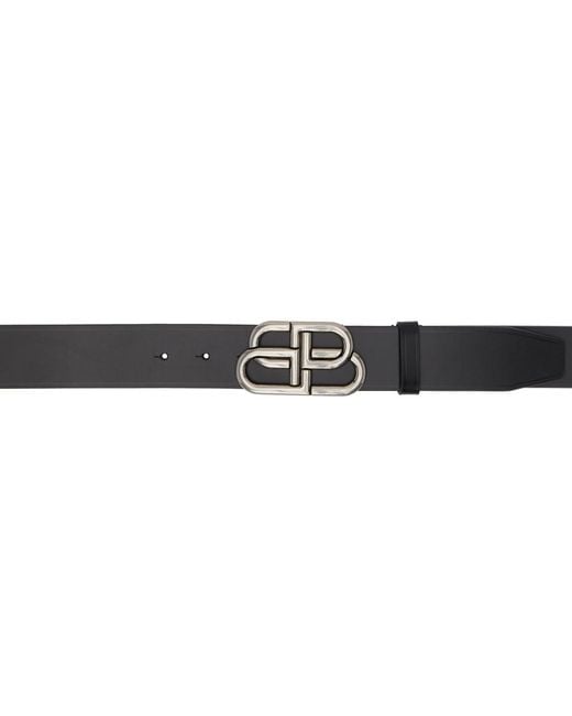 Balenciaga Black Bb Extra Large Belt for men