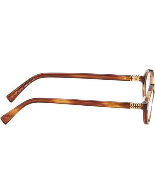 Miu Miu Brown 'Breaking The Rules' Oval Glasses